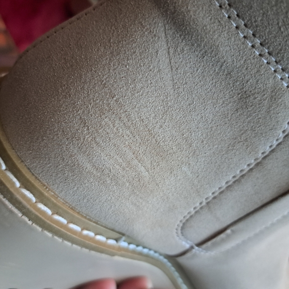 Nicole Miller Pocas Womens Size 10 Beige Tan Suede Ankle Booties - Picture 8 of 9
